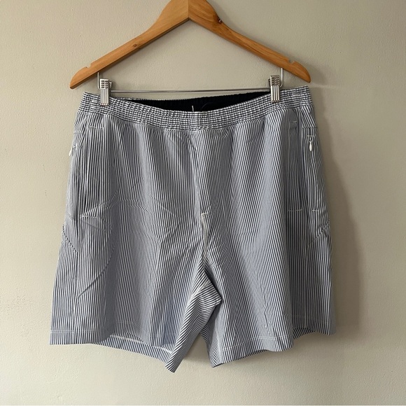 Birddogs Flying Wasps Boom For Your Boomstick Searsucker Striped Shorts XXL 7” - Picture 2 of 5